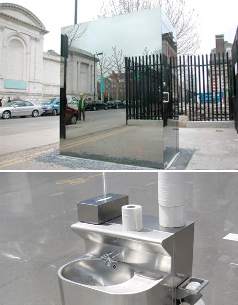 Amazing-Public-Toilets-Mirrored-Cube